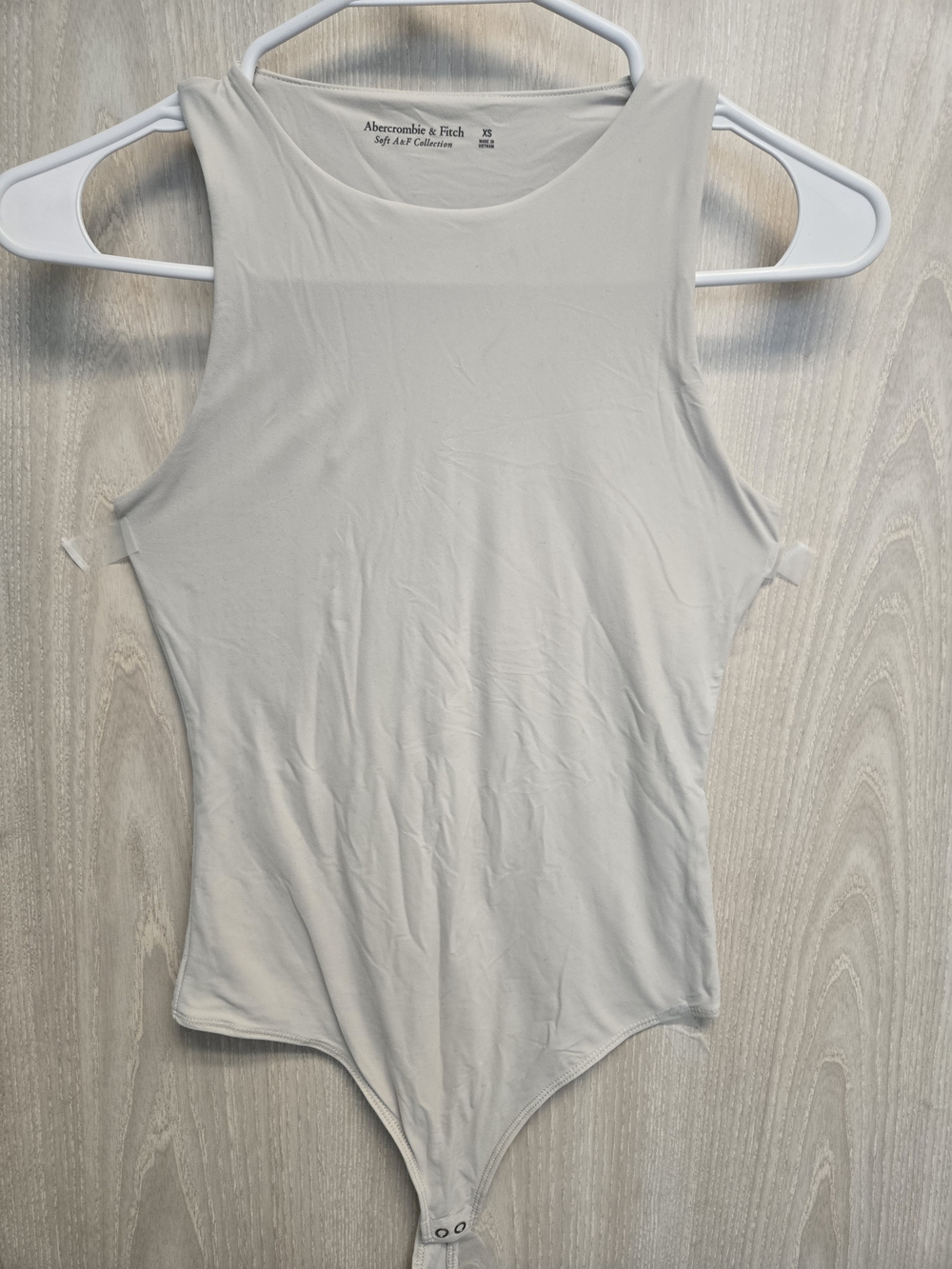 Abercrombie & Fitch Soft Cream High-Neck Sleeveless Bodysuit